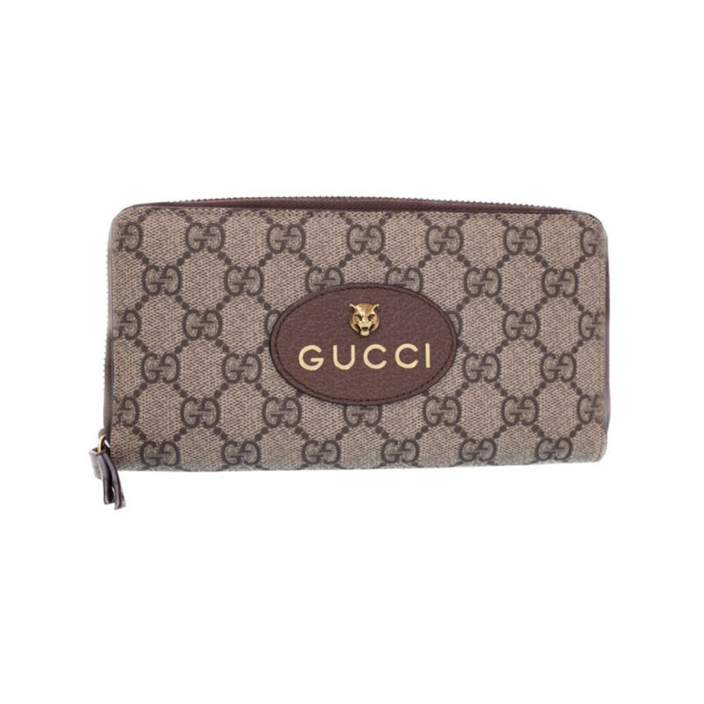 Gucci Neo GG Supreme Zip Around Wallet Round Zipper Long